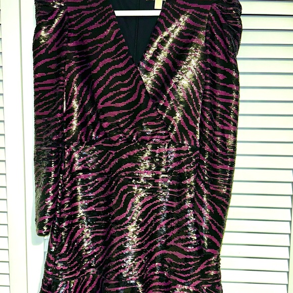 Michael Kors Pink and Black Zebra Print Dress - Picture 2 of 4